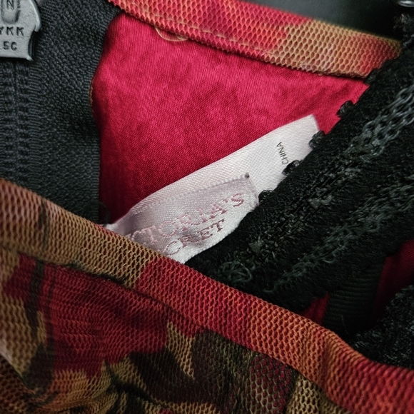 Victoria's Secret Corset Floral Strapless Top Stretchy Padded Full Zip Sz Small - Picture 5 of 12